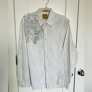 Sonoma White Paisley Casual Button Down Shirt